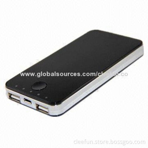 Dual USB Output Portable Power Bank for iPhone/Samsung/HTC with 4000mA Capacity